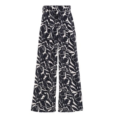 Pantalon fluide imprimé fleurs zébré IKKS
