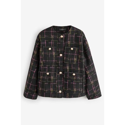 Veste à carreaux sans col NEXT