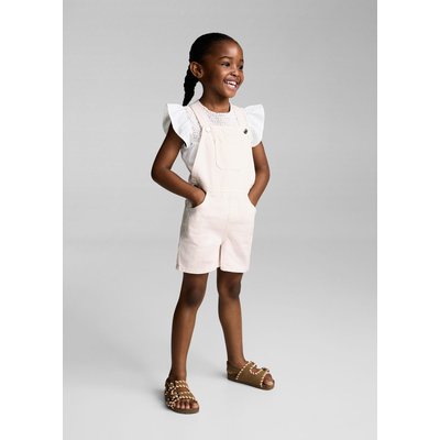Salopette courte en jean MANGO BABY