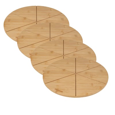 Set de 4 planches à pizza en bois BOISSELERIE FACKELMANN