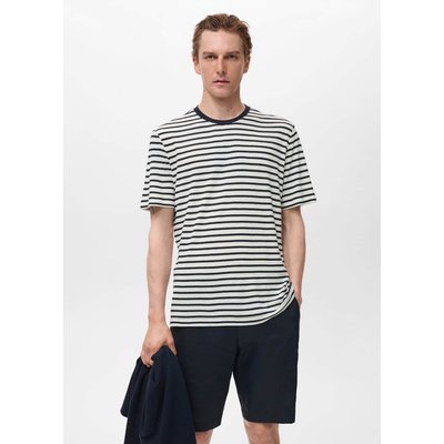 T-shirt lin slim-fit rayures MANGO MAN