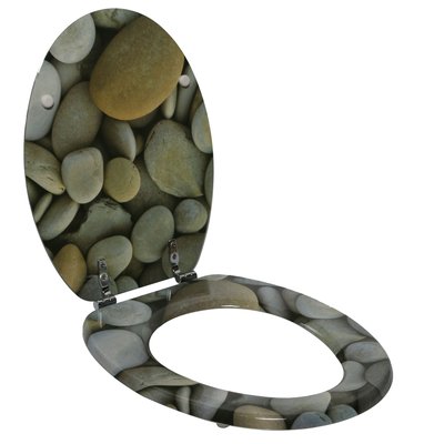 Abattant WC en MDF motif galets, EASY SENSEA