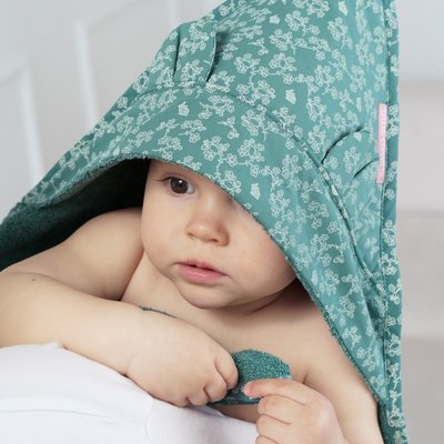 Cape de bain coton bio MAHE LITTLE CREVETTE