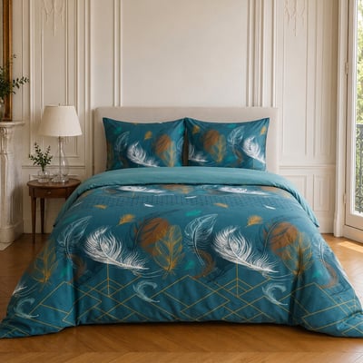 Parure de lit en coton motif tropical, PALOMA C DESIGN HOME TEXTILE