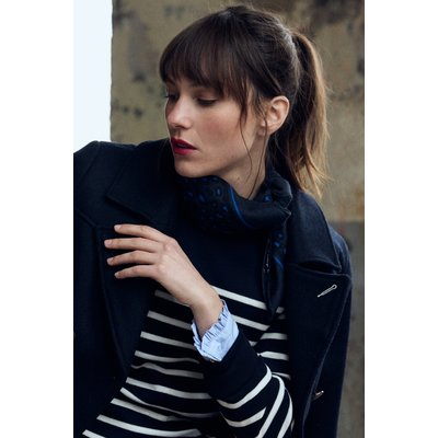Foulard imprimé léopard en laine ARMOR-LUX