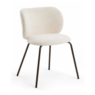 Chaise de salle à manger modernes en chenille tissu, KAROMIC MEUBLES COSY