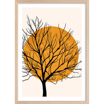 Affiche dessin ""soleil caché"" HEXOA
