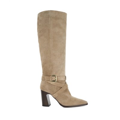 Bottes hauteur genou à talon carré - SOLANNA DUNE LONDON
