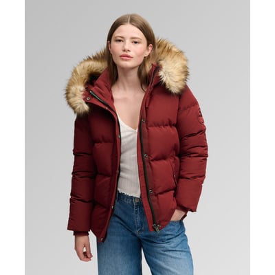 Doudoune courte à capuche en imitation fourrure SUPERDRY