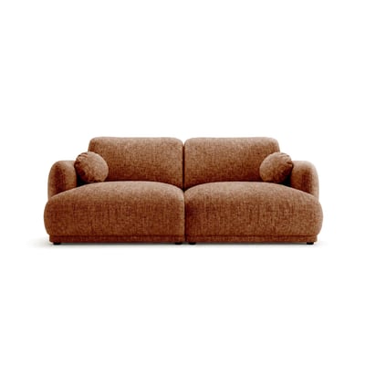 Pietro - Canapé droit 3 places en tissu texturé LISA DESIGN