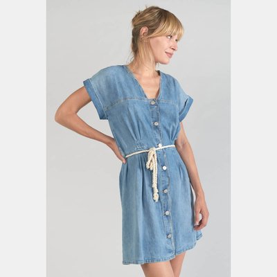 Robe droite en jeans EOURRES LE TEMPS DES CERISES
