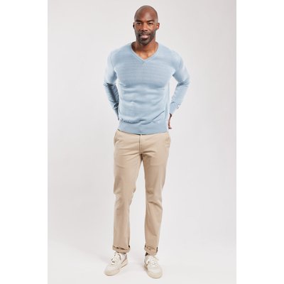 Pull col V - coton GUY DE BERAC