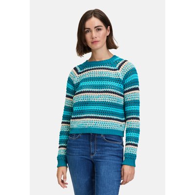 Pull-over en maille ajourée à bordures côtelées BETTY & CO