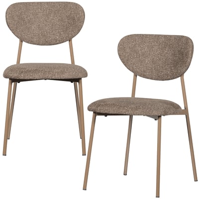 Lot de 2 chaises de table en polyester VALOR WOOOD