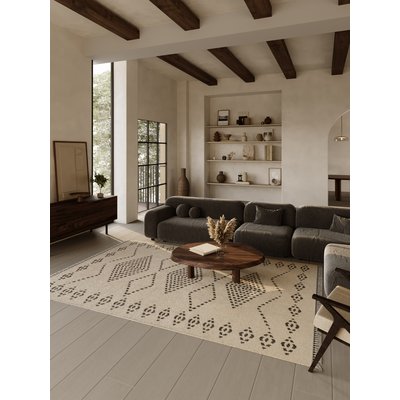 Tapis en laine, tissé main, ethnique, avec franges , BELMONT WECON HOME