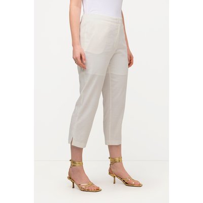 Pantalon en lin mélangé. Bas de jambe fendu. ULLA POPKEN