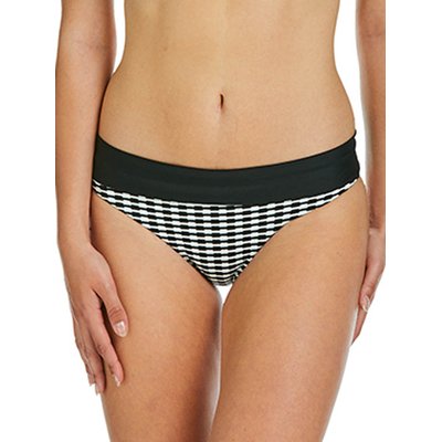 Bas maillot OPÉRA bain ceinturé Eva noir-blanc SAPPH