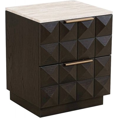 Table de nuit Claremont 2 tiroirs bois RECOLLECTION