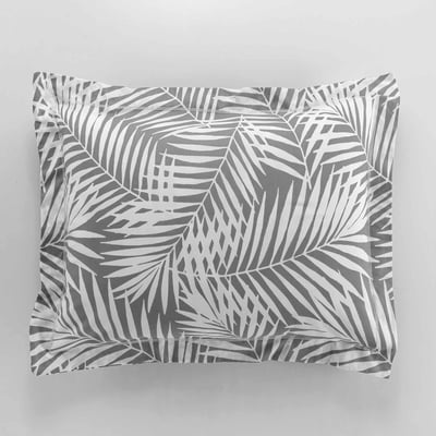 Taie d'oreiller 63 x 63 cm Botania gris EDEN