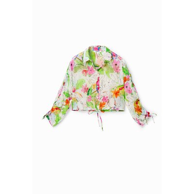 Chemise courte fronces - WHITE - L DESIGUAL