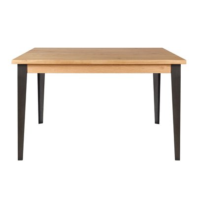 Table repas carrée 140 cm chêne et pieds en métal Manhattan ZAGO