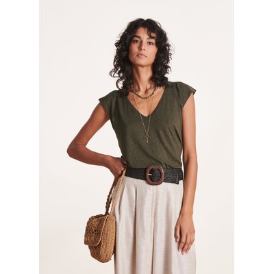 T-shirt ample manches courtes en lyocell lin LA FEE MARABOUTEE
