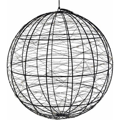 Suspension boule noire leds effet lumineux intérieur extérieur RECOLLECTION