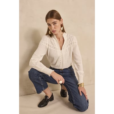 Blouse brodée en coton MAGNOLIA Maison 123