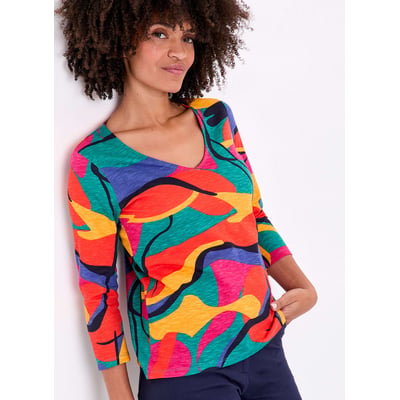 T-shirt imprimé manches 3/4 coton bio GIANA LA FIANCÉE