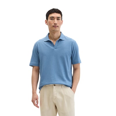 T-shirt en jersey à manches courtes regular en coton et lin mélangés MARC O'POLO