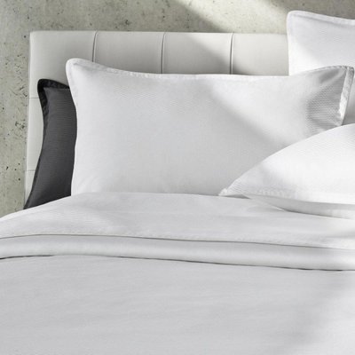 Housse de couette en satin de coton blanc, LOFT BOSS HOME