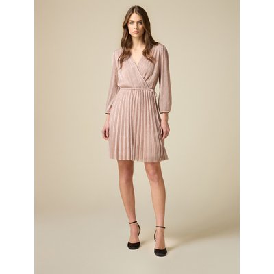 Robe courte plissée en fil textile OLTRE