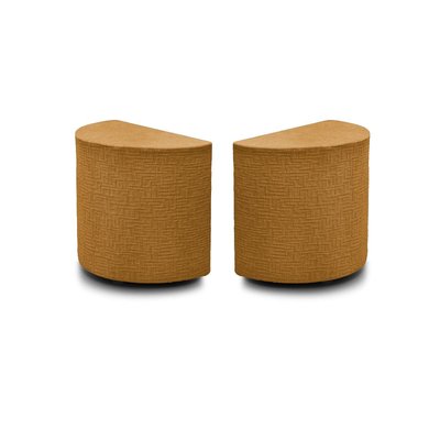 Lot de 2 tables de chevet tissu texturé, NOAM BOBOCHIC