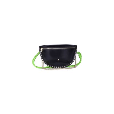 Sac banane en cuir SMILE CLOU NOIR CRAIE STUDIO