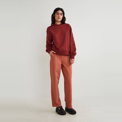 Pantalon droit en coton MONOPRIX