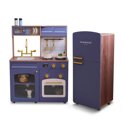 Cuisine jouet bois modulable, 14 accessoires, Vert, LITTLE CHEF TEAMSON KIDS