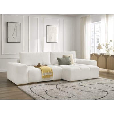 Canapé d'angle convertible 4 places en tissu texturé, ANAKIN BOBOCHIC