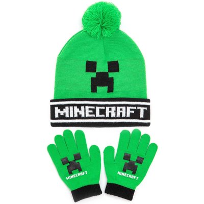 Ensemble bonnet et gants MINECRAFT