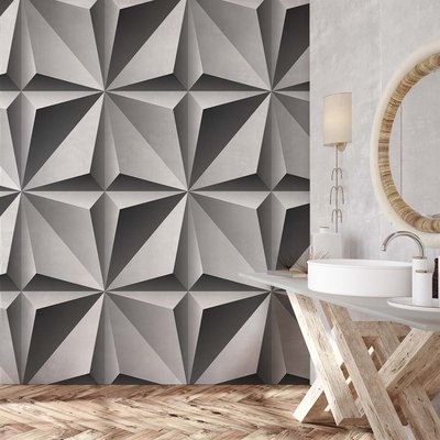 Papier peint metal 3d HEXOA