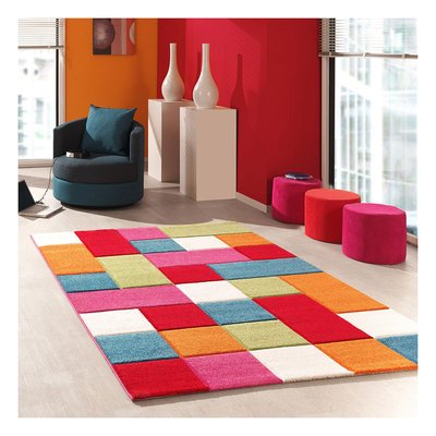 Tapis salon et chambre tissé motif enfant LYN8 DIAKIDS UN AMOUR DE TAPIS
