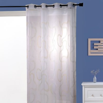 Voilage tissé et brodé en zig zag HOME MAISON