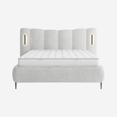 Lit coffre tissu SIDERNO HABITAT