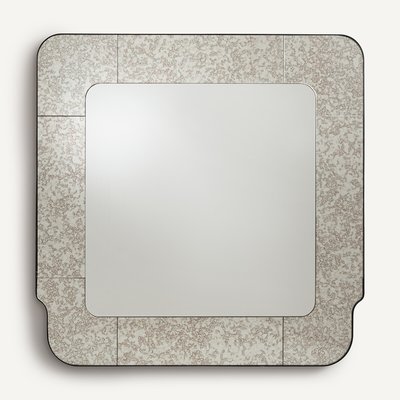 Miroir carré bords en verre finition antique, hauteur 105 cm, ORIS AM.PM