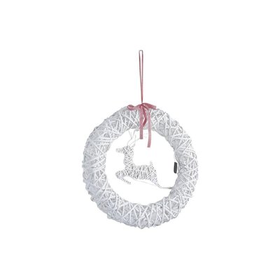 Couronne de porte cerf avec LEDs 55cm AUBRY GASPARD