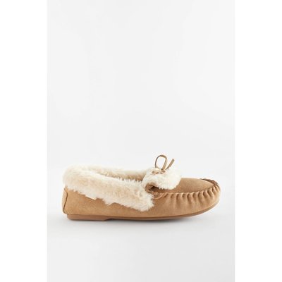 Chaussons style mocassins en daim NEXT