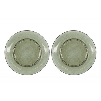 Assiette en verre  Rain set de 2 HOUSE DOCTOR
