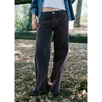 Jean wide leg en velours MANGO TEEN