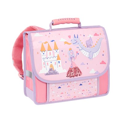 VIQUEL - Cartable scolaire MANGA 38cm - 2 compartiments - primaire - dos moussé - bleu marine VIQUEL
