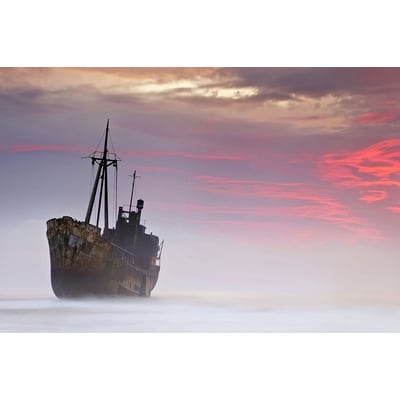 Tableau Bateau naufrage fantôme HEXOA