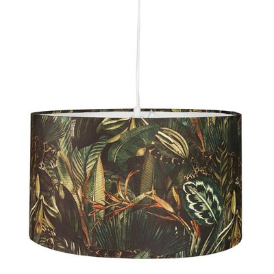 Suspension cylindrique velours Amazonie D40 DECORATIE